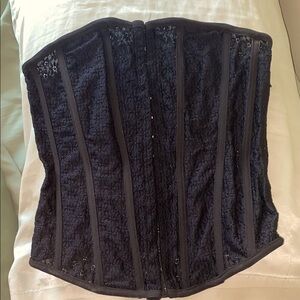 Zara Black Lace Corset Top